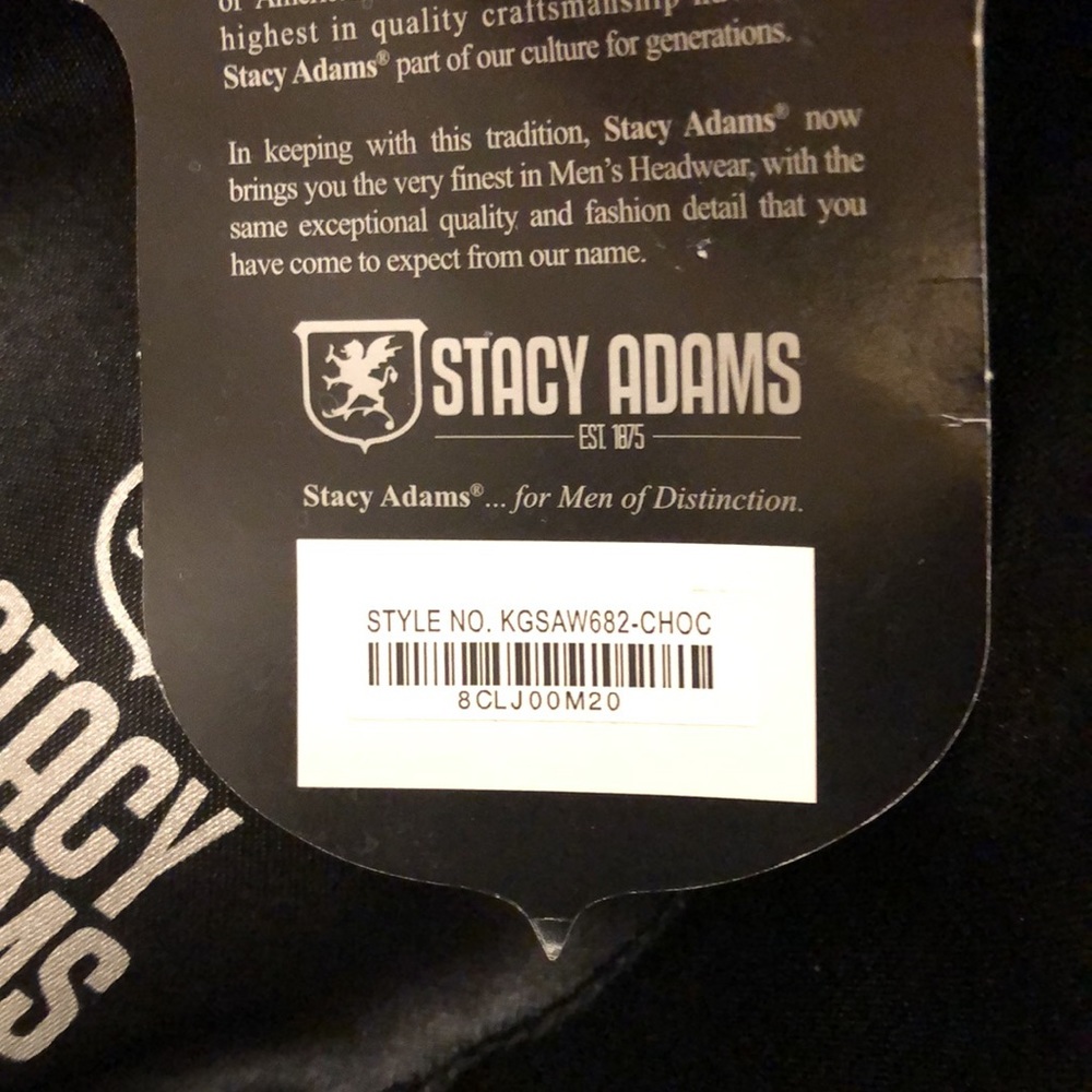 Stacy Adams 100% Wool CHOCOLATE Fedora Hat MEDIUM - Picture 6 of 13
